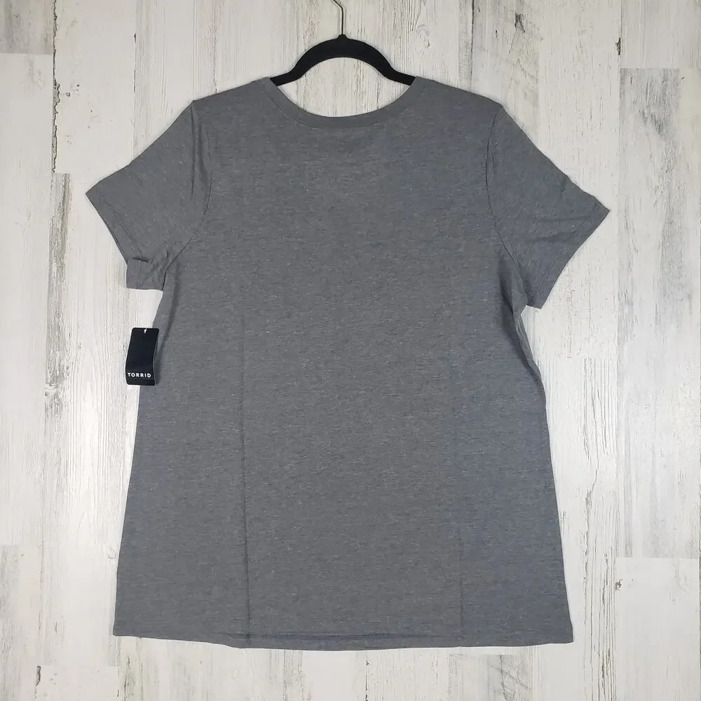 NWT Torrid Everyday Signature Jersey Knit Grey Mother T-Shirt Women's Size 2/2X
